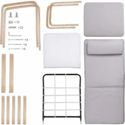 MVPOWER Poltrona Relax In Legno Di Betulla Con Poggiapiedi Poltrona A Dondolo Sedia Relax Capacità Di Carico 150 Kg Grigio Per Sedia Da Soggiorno Poltrona Cameretta 66,5x69x96,5 CM -Negozio al dettaglio VIDAXL || HOMCOM || Songmics 29141193 4