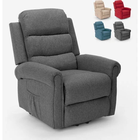 Poltrona Relax Elettrica Alzapersona Massaggiante Riscaldante Con Ruote Victoria Colore: Grigio Scuro 1 Poltrona Relax Elettrica Alzapersona Massaggiante Riscaldante Con Ruote Victoria Colore: Grigio Scuro