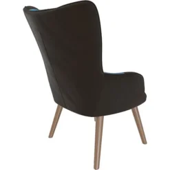 Poltrona Patchwork Memory Foam Con Braccioli. Imbottita Con Schienale Alto E Piedi In Legno, Design Per Ufficio, Studio, Salotto, Soggiorno, 76 X 68 X 98 Cm (Multicolore) -Negozio al dettaglio VIDAXL || HOMCOM || Songmics 30022578 3