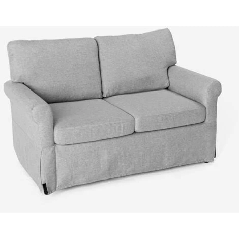 Divano 2 Posti Design Classico Moderno Per Salotti E Soggiorni In Tessuto Epoque Colore: Grigio Chiaro 2 Divano 2 Posti Design Classico Moderno Per Salotti E Soggiorni In Tessuto Epoque Colore: Grigio Chiaro - immagine 2