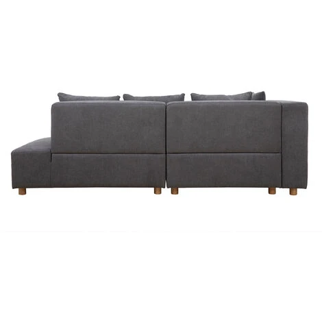 Divano Angolare Sinistro Con Effetto Velluto Grigio Chiaro HARLEM 4 Divano Angolare Sinistro Con Effetto Velluto Grigio Chiaro HARLEM - immagine 4