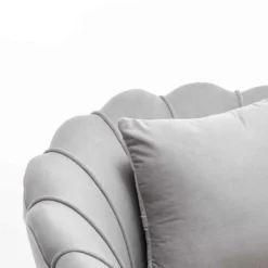 Poltrona Sedia Relax Tessuto Velluto E Metallo Imbottita Design Moderno Grigio 7 Poltrona Sedia Relax Tessuto Velluto E Metallo Imbottita Design Moderno Grigio -Negozio al dettaglio VIDAXL || HOMCOM || Songmics 32391212 3