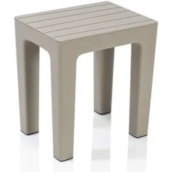 Lello Lo Sgabello Multiuso Ad Alta Resistenza Tortora Con Effetto Legno