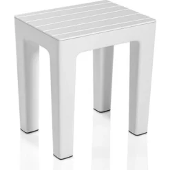 Lello Lo Sgabello Multiuso Ad Alta Resistenza Bianco Effetto Legno