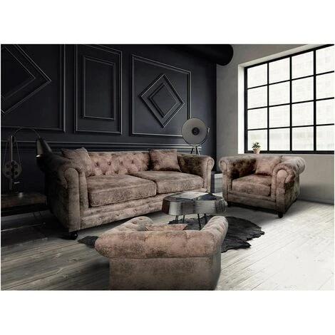 PACK DIVANO CHESTERFIELD 3 POS UNICO UNICO 2 PACK DIVANO CHESTERFIELD 3 POS UNICO UNICO - immagine 2