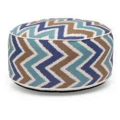 Pouf Gonfiabile Impermeabile, Fantasia Zig Zag