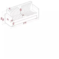 Divano Letto Ibiza Blue Jeans, 214x89x81 Cm -Negozio al dettaglio VIDAXL || HOMCOM || Songmics 33479345 4