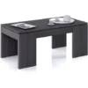 Tavolino Da Caffe' Sollevabile 100 X 50 X 43 Cm Con Rialzo Salvaspazio Soggiorno ROVERE SCURO 001637G
