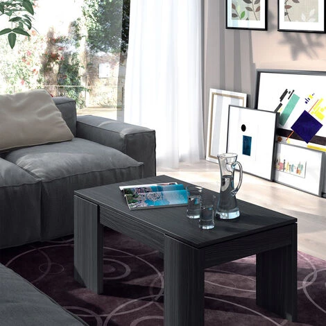 Tavolino Da Caffe' Sollevabile 100 X 50 X 43 Cm Con Rialzo Salvaspazio Soggiorno ROVERE SCURO 001637G 4 Tavolino Da Caffe' Sollevabile 100 X 50 X 43 Cm Con Rialzo Salvaspazio Soggiorno ROVERE SCURO 001637G - immagine 4