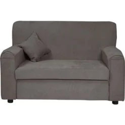 Dmora Divano Fisso Baeza, Sofa Da Soggiorno Moderno A 2 Posti In Tessuto , Con Braccioli E 2 Cuscini Inclusi, Made In Italy, Cm 125x73h85, Grigio, Con Imballo Rinforzato -Negozio al dettaglio VIDAXL || HOMCOM || Songmics 33970084 3