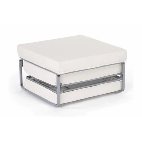 Pouf Letto A Scomparsa, Letto Richiubibile In Microfibra Bianco Sicorage Elly 2 Pouf Letto A Scomparsa, Letto Richiubibile In Microfibra Bianco Sicorage Elly - immagine 2