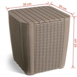 Tavolino Da Giardino Luzon In Vimini Arrotondato Cappuccino Keter -Negozio al dettaglio VIDAXL || HOMCOM || Songmics 3463903 5