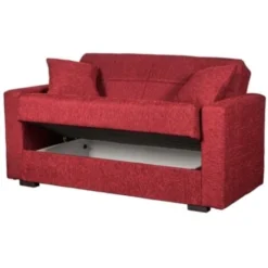 Divano Letto Nora 2 Posti Rosso, 152x80x87 Cm -Negozio al dettaglio VIDAXL || HOMCOM || Songmics 35884518 3