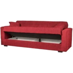 Divano Letto Nora 3 Posti Rosso, 212x80x87 Cm -Negozio al dettaglio VIDAXL || HOMCOM || Songmics 35926324 3