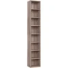 HOMFA 180 Cm Libreria Scaffale Porta CD Colonna Musicale Per Ufficio Soggiorno Sala Studio 30x23,5 (rovere)