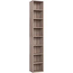 HOMFA 180 Cm Libreria Scaffale Porta CD Colonna Musicale Per Ufficio Soggiorno Sala Studio 30x23,5 (rovere)