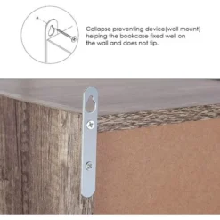 HOMFA 180 Cm Libreria Scaffale Porta CD Colonna Musicale Per Ufficio Soggiorno Sala Studio 30x23,5 (rovere) -Negozio al dettaglio VIDAXL || HOMCOM || Songmics 36585807 3