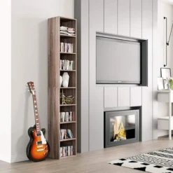 HOMFA 180 Cm Libreria Scaffale Porta CD Colonna Musicale Per Ufficio Soggiorno Sala Studio 30x23,5 (rovere) -Negozio al dettaglio VIDAXL || HOMCOM || Songmics 36585807 4