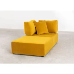 SKLUM Poltrona Componibile Con Puff In Velluto Kata Mostarda -Negozio al dettaglio VIDAXL || HOMCOM || Songmics 36629494 4