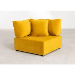 SKLUM Poltrona Componibile Con Puff In Velluto Kata Mostarda -Negozio al dettaglio VIDAXL || HOMCOM || Songmics 36629494 5