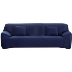 Copridivano 4 Posti Elasticizzato Blu, 235-300 Cm