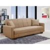 Divano Letto 3 Posti, Reclinabile, Contenitore Beige 198cm Sicorage Kinner