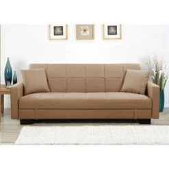 Divano Letto 3 Posti, Reclinabile, Contenitore Beige 198cm Sicorage Kinner -Negozio al dettaglio VIDAXL || HOMCOM || Songmics 36883235 4