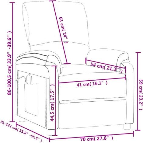 Poltrona Massaggiante Marrone In Tessuto VidaXL 3 Poltrona Massaggiante Marrone In Tessuto VidaXL - immagine 3