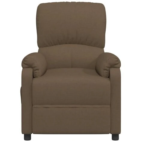 Poltrona Massaggiante Marrone In Tessuto VidaXL 4 Poltrona Massaggiante Marrone In Tessuto VidaXL - immagine 4