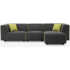 Divano 3 Posti Modulare Componibile In Tessuto Stile Moderno Con Pouf Jantra Colore: Grigio Scuro 7 Divano 3 Posti Modulare Componibile In Tessuto Stile Moderno Con Pouf Jantra Colore: Grigio Scuro -Negozio al dettaglio VIDAXL || HOMCOM || Songmics 39028202 3