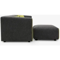 Divano 3 Posti Modulare Componibile In Tessuto Stile Moderno Con Pouf Jantra Colore: Grigio Scuro 9 Divano 3 Posti Modulare Componibile In Tessuto Stile Moderno Con Pouf Jantra Colore: Grigio Scuro -Negozio al dettaglio VIDAXL || HOMCOM || Songmics 39028202 5