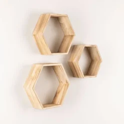 SKLUM Set Di 3 Mensole Da Parete Mijali NATURAL