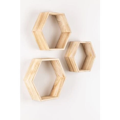 SKLUM Set Di 3 Mensole Da Parete Mijali NATURAL 2 SKLUM Set Di 3 Mensole Da Parete Mijali NATURAL - immagine 2