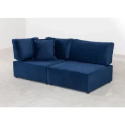 SKLUM Divano Componibile Kata In Velluto A 2 Pezzi Blu -Negozio al dettaglio VIDAXL || HOMCOM || Songmics 39843399 4