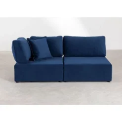 SKLUM Divano Componibile Kata In Velluto A 2 Pezzi Blu -Negozio al dettaglio VIDAXL || HOMCOM || Songmics 39843399 5