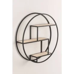 SKLUM Scaffale Da Parete In Legno E Acciaio Kafren Black&Natural -Negozio al dettaglio VIDAXL || HOMCOM || Songmics 40256386 3