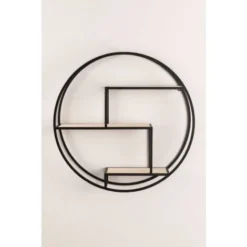 SKLUM Scaffale Da Parete In Legno E Acciaio Kafren Black&Natural -Negozio al dettaglio VIDAXL || HOMCOM || Songmics 40256386 4