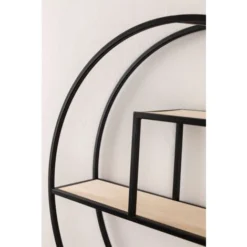 SKLUM Scaffale Da Parete In Legno E Acciaio Kafren Black&Natural -Negozio al dettaglio VIDAXL || HOMCOM || Songmics 40256386 5