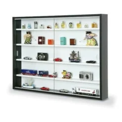 BACHECA VETRINA PORTA OGGETTI CON DUE VETRI SCORREVOLI