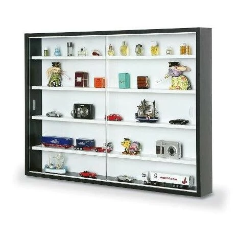 BACHECA VETRINA PORTA OGGETTI CON DUE VETRI SCORREVOLI 1 BACHECA VETRINA PORTA OGGETTI CON DUE VETRI SCORREVOLI