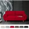Divano Letto Clic Clac 3 Posti Design Nordico Reclinabile In Tessuto Fortaleza Colore: Rosso