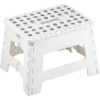 King Home SGABELLO PIEGHEVOLE CLIC-CLAC ALTO In Polipropilene 22x30x22h Cm Bianco