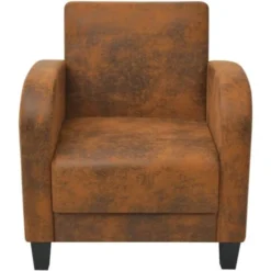 Poltrona Marrone In Similpelle Scamosciata VidaXL -Negozio al dettaglio VIDAXL || HOMCOM || Songmics 4155201 4