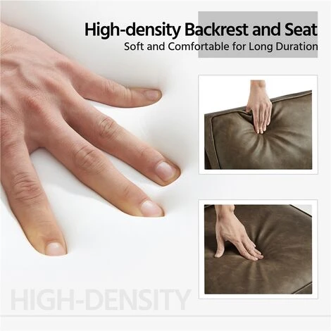 Yaheetech Poltroncina/Poltrona Camera Da Letto Salotto Soggiorno Moderna Imbottita In Ecopelle Marrone Legno E Metallo Ufficio Portata 136 Kg 5 Yaheetech Poltroncina/Poltrona Camera Da Letto Salotto Soggiorno Moderna Imbottita In Ecopelle Marrone Legno E Metallo Ufficio Portata 136 Kg - immagine 5