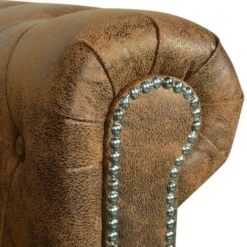 Divano Chesterfield A 3 Posti In Finta Pelle Marrone VidaXL -Negozio al dettaglio VIDAXL || HOMCOM || Songmics 4219640 5