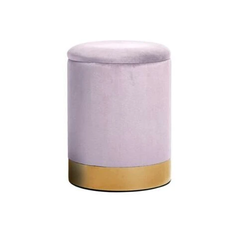 POUF CONTENITORE CM.31X38H IN VELLUTO CIPRIA CON BASE ORO 1 POUF CONTENITORE CM.31X38H IN VELLUTO CIPRIA CON BASE ORO
