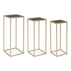 SET 3 TAVOLINI NUCLEOS ORO