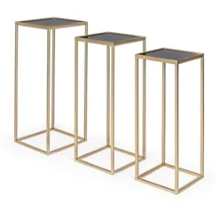 SET 3 TAVOLINI NUCLEOS ORO -Negozio al dettaglio VIDAXL || HOMCOM || Songmics 43627769 4