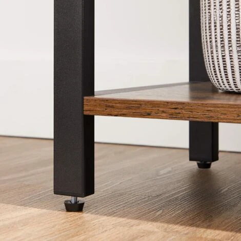 Songmics VASAGLE Scaffale Portaoggetti A 6 Ripiani, Libreria Con Struttura In Acciaio, Per Soggiorno, Ufficio, Studio, Corridoio, Altezza Di 186 Cm, Stile Industriale, Marrone Vintage E Nero 4 Songmics VASAGLE Scaffale Portaoggetti A 6 Ripiani, Libreria Con Struttura In Acciaio, Per Soggiorno, Ufficio, Studio, Corridoio, Altezza Di 186 Cm, Stile Industriale, Marrone Vintage E Nero - immagine 4