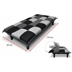 Divano Letto Clic Clac Mod. Russell In Tessuto Grigio Scuro-chiaro-nero 7 Divano Letto Clic Clac Mod. Russell In Tessuto Grigio Scuro-chiaro-nero -Negozio al dettaglio VIDAXL || HOMCOM || Songmics 45297416 3